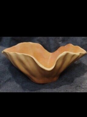 RARE Coral Vintage Roseville Florane II Pottery Bowl R USA 61-9 1940s MCM